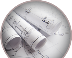 rolled blueprints
